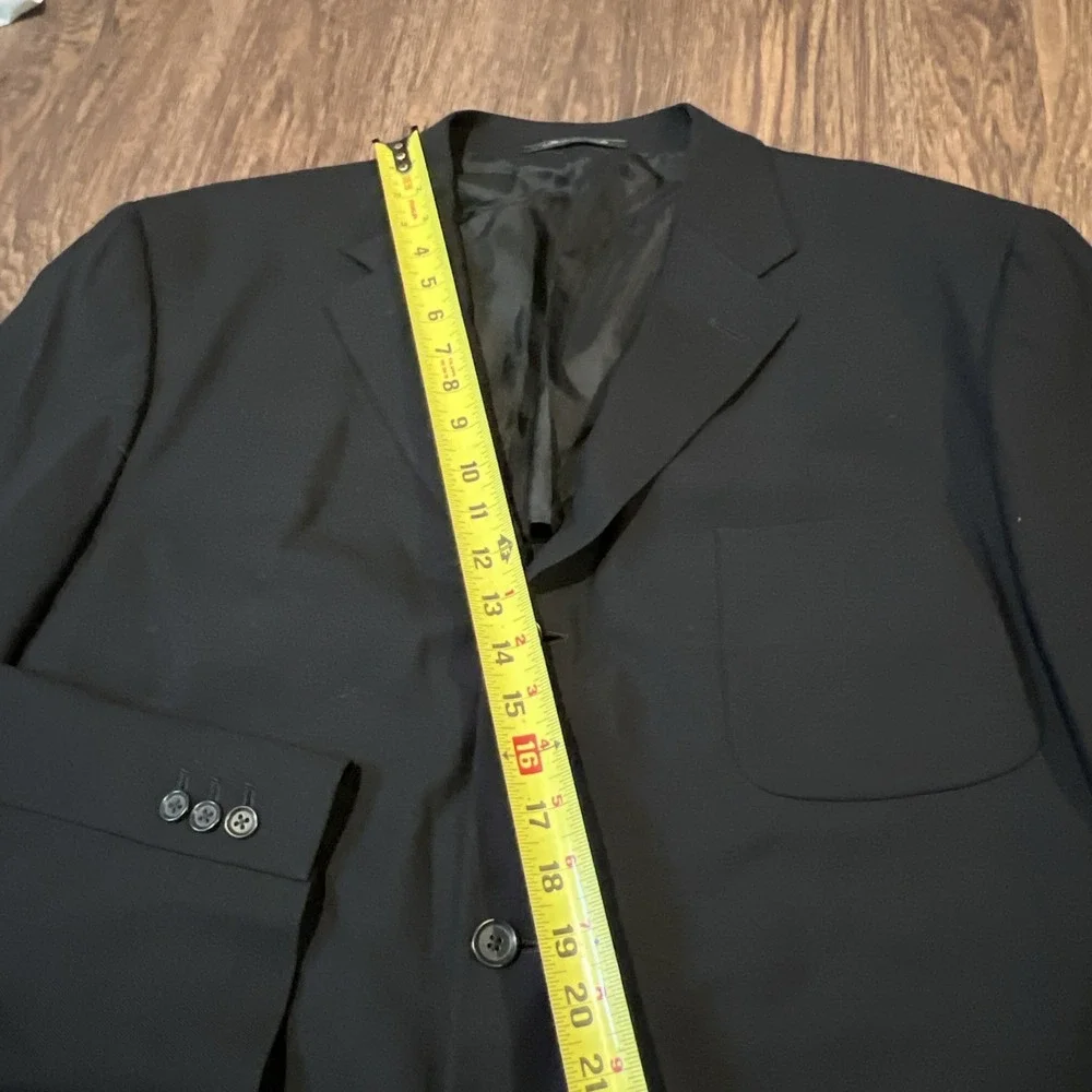 Ermenegildo Zegna Soft In Black Size 56EU 100% Wool Blazer Neiman Marcus Italy